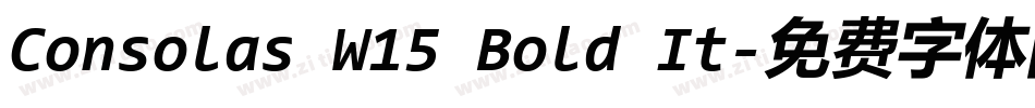 Consolas W15 Bold It字体转换